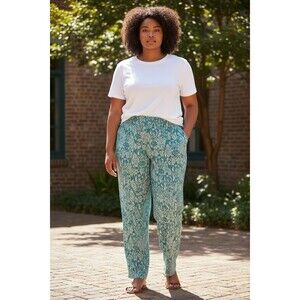 Iman Teal Casual Lounge Pants Women’s Plus Size 2X Long Tall